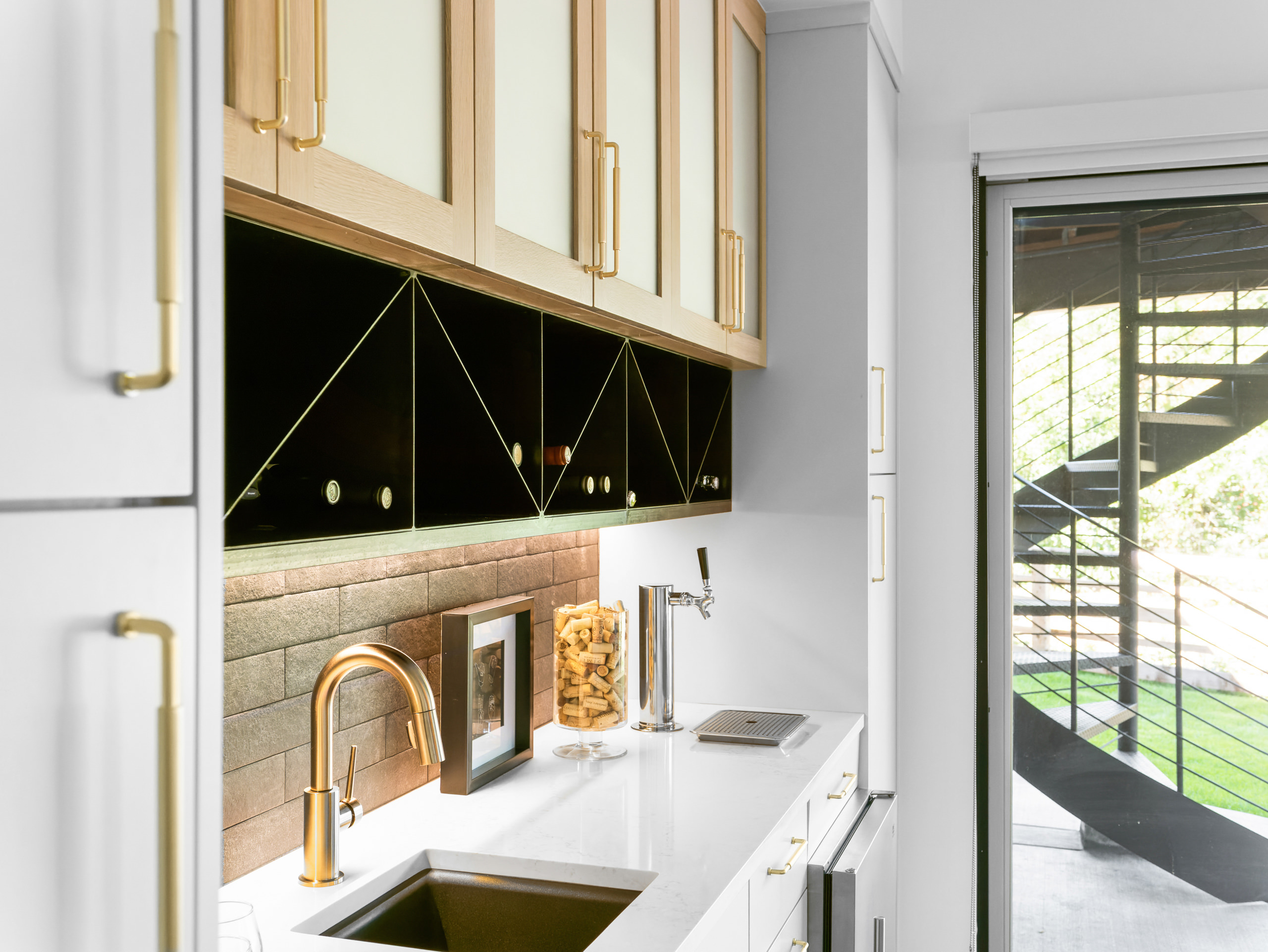 Kitchen with luxury architectural appointments
